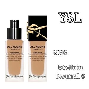 YSL ALL HOURS FOUNDATION---MN6 - Medium Neutral 6 NEW